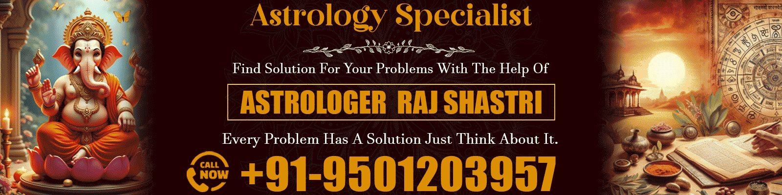World Famous Astrologer Raj Shastri +91-9501203957